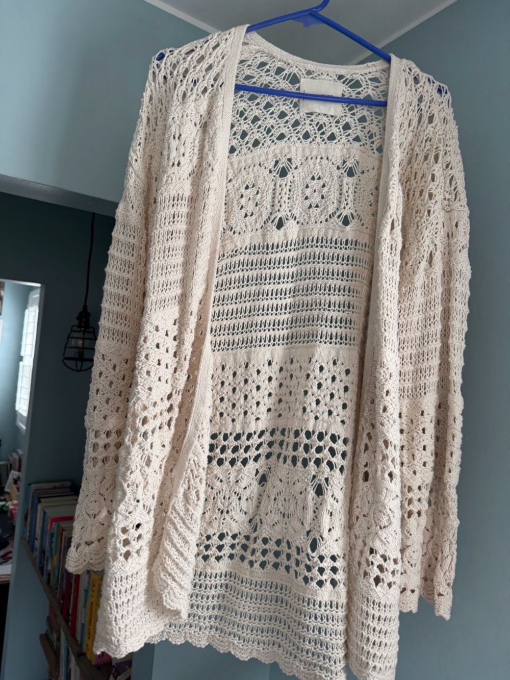 Open-Knit Cream Cardigan